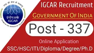IGCAR Recruitment 2021 | New Govt Job 2021 | Total Post - 337 | #gyan4u