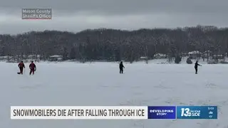Snowmobilers die after falling through ice on Mason County lake