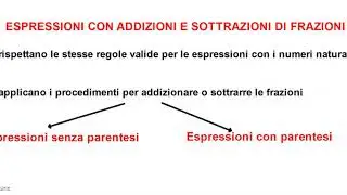 ESPRESSIONI CON ADDIZIONI E SOTTRAZIONI DI FRAZIONI