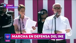 As&iacute; se vivi&oacute; la marcha en defensa del INE en la CDMX | Noticias con Yuriria Sierra