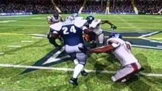 Backbreaker game footage: cowboys vs giants(example of impact deflection)