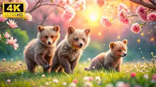 CUTE ANIMALS - 8K Earth Pulse | Life, Color and Sound from The Animal Kingdom, Relaxing Music