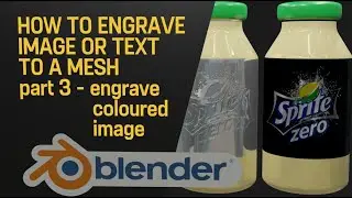 Blender Tutorial: How to engrave color Image on a Mesh - Part 3
