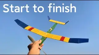 I lost my new model at trim flight - start to finish stick an tissue rubber power airplane