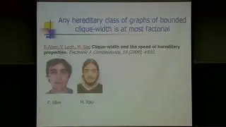 Vadim Lozin (Uni. of Warwick)/ Well-quasi-ordering, clique-width and factorial properties of graphs