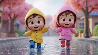 Little Cloud Rain Song | Cute Weather Rhyme for Kids | Nursery Rhymes & Songs for Children