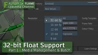 32-bit Float Support - Part 1 - Media Management & Batch - Flame 2018