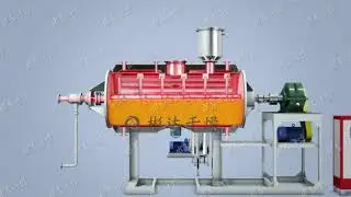 Rake type sludge dryer