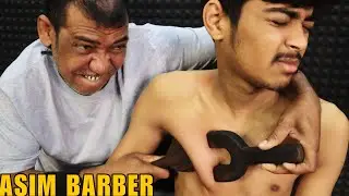 Deep Tissue Body Massage by Asim Barber | Head Massage & Neck Cracking | Forehead Tapping Sleep ASMR