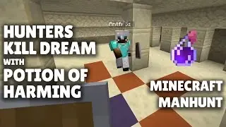 Hunters Kill Dream With Potion of Harming and Win Minecraft Manhunt
