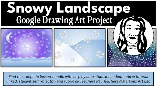 Google Drawings Snowflake Storm Digital Art Project | Students Elementary Middle High School