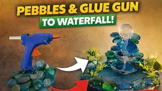 Best out of Waste! DIY Artificial Waterfall using pebbles #diy #art #youtube #shorts #video #decor
