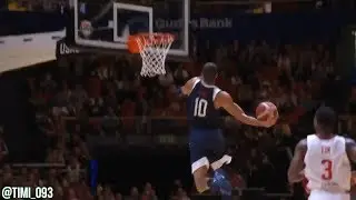 Jaylen Brown sets up Jayson Tatum for a fastbreak windmill jam! (08/26/2019)