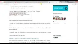 How to Add a YouTube Subscribe Widget Box to Your Website  | YouTube Widget Embed Code  Two methods