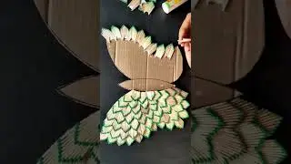 Diy Wall Hanging made of Match Sticks 🌸#diy #shortvideo #craftideas #homedecor #art #viral #video