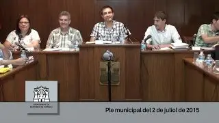 Ple municipal del 2 de juliol de 2015  |  Banyeres de Mariola
