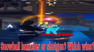 Snowball launcher vs Shotgun...A Fortnite Short #Fortnite #Shorts