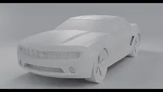 BLENDER / MODELLING LOW POLY CAR CHEVROLET CAMARO 2010. Part 3