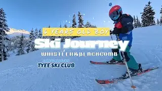6-летний мальчик катается на лыжах | тренировка в клубе Tyee