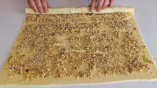 ПРОСТОЙ РЕЦЕПТ ПАКЛАВЫ БЕЗ РАСКАЛКИ С ТОЛЬКО 2 ПРЕИМУЩЕСТВАМИ!!️НЕ ЗАБЫВАЙТЕ РАСКАТЫВАТЬ ПО ОДНОЙ 💯