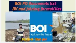 Bank Of India DV & Pre  Joining formalities 🤞