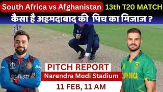 AFG vs SA Pitch Report /Ahmedabad Pitch Report /Narendra Modi Stadium Ahmedabad Pitch Report