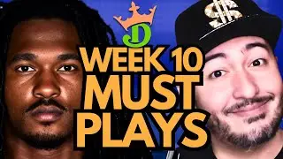 NFL DFS Week 10 MUST PLAYS (DraftKings Highest ROI Lineups!) | NFL DFS Picks + 2025 Fantasy Football