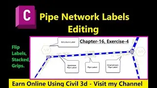 How to Edit Plan View Labels of Pipe Network in Civil 3d | Modifying Civil 3d Pipe Network Labels