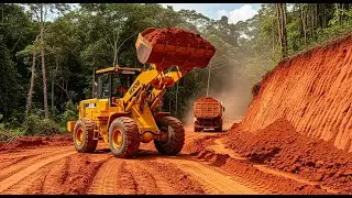 WA200 & W20 Heavy Machinery in Action: Road Repair, Earth Cutting & Coffee Farm Preparation