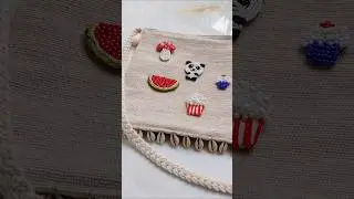 Pinteresty Bead embroidery brooch🪡🍉🐼#ytshorts #diy #diybrooch #pinterestinspired#shorts