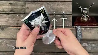 Creative Geralt Sword Wolf School Shield Crafts-Luminous
