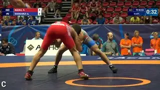 Qual. FS - 50 kg: R. RAHUL (IND) df. A. GOODARZI (IRI), 10-8