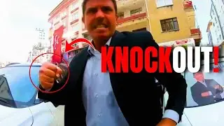 He Hit the Biker and Lost His Mind! Intense Road Rage!