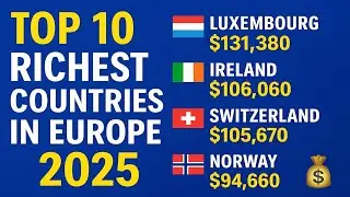 Top 10 Richest Countries in Europe 2025 | Highest GDP per Capita Ranking