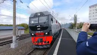 Эксклюзив! Дизель поезд ДП2Д/ТЭП70БС-371 отправляется на испытания по ЭК ВНИИЖТ в Щербинке.