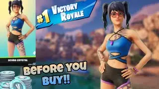 BEFORE YOU BUY!! Scuba Crystal Fortnite Skin Gameplay Full Game Win