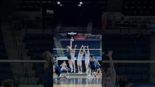 Triple Block? No Problem. The Master&rsquo;s with the scoop dig and kill! | NAIA Volleyball
