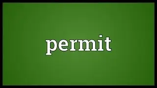Permit Meaning