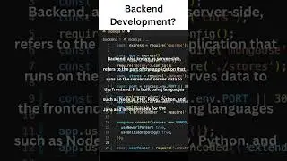 frontend vs backend Development #shorts #frontend #backend #frontendwebdeveloper