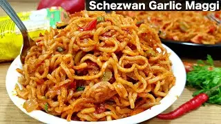 HOT Schezwan Garlic Maggi | Quick Schezwan Maggi Noodles | Kanak's Kitchen