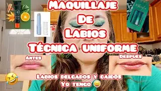 #MaquillajeDeLabios con #TecnicaUniforme TENGO LOS #LABIOS DELGADOS Y CA&Iacute;DOS 😝😝😝