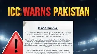 #ICC Warn #Pakistan Cricket Board to selective participation in World Cup ....