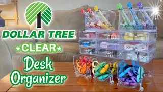 *CLEAR* Desk Organizer!!! | Easy & Stunning Organization Idea | Dollar Tree DIY!