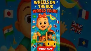 🌍 Hello Baby &ndash; Wheels on the Bus WorldTour 🚍✨ |Kids Song | NurseryRhyme Shorts#viralshorts #trending