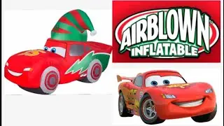 🎄 Gemmy Christmas unboxing Inflatable McQueen 3ft Disney Pixar 2021 🚗