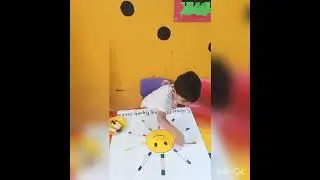 Colour matching activity by  Nursery C kids@Genius Tots Preschool