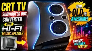 CRT TV subwoofer converted into hifi music system 