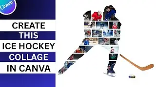 Создайте фотоколлаж с хоккеистом в Canva | Учебное пособие по дизайну спортивных шаблонов