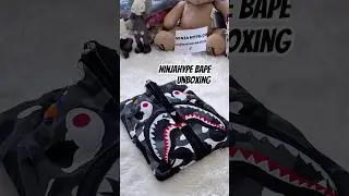 Unboxing Bape Glow in The Dark Double Hood Hoodie #ninjahype #bape #haul #unboxing #fashiontrends