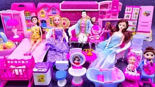 13 Minutes Satisfying with Unboxing Cute Pink Princess House Toys Play Set Review Toys｜ASMR